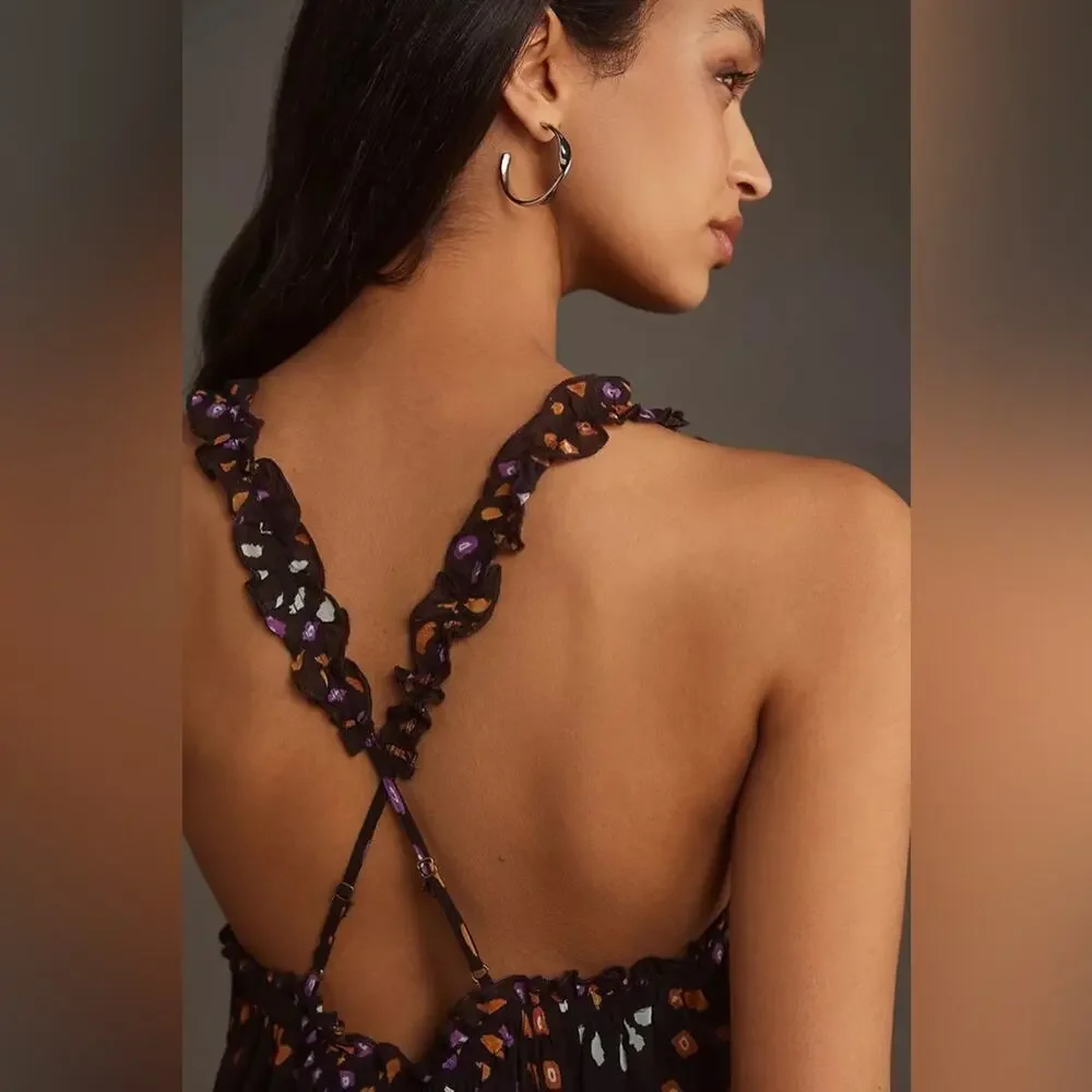 NWT Anthropologie Sleeveless Chiffon Midi Dress Size Small - Picture 4 of 13